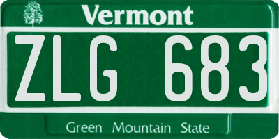 VT license plate ZLG683