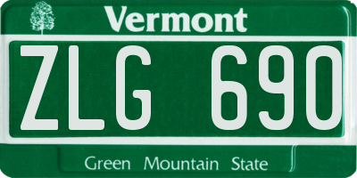 VT license plate ZLG690