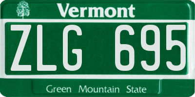 VT license plate ZLG695