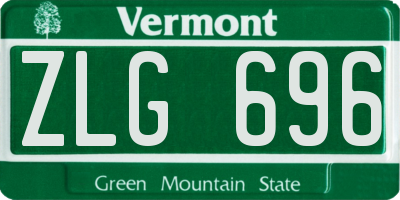 VT license plate ZLG696