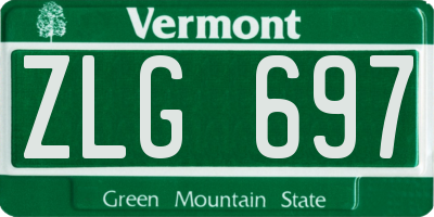 VT license plate ZLG697