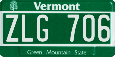 VT license plate ZLG706