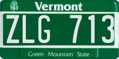 VT license plate ZLG713