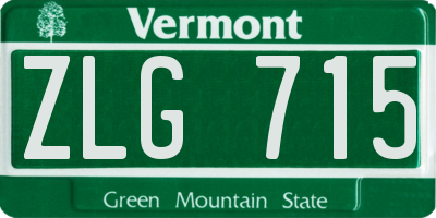 VT license plate ZLG715