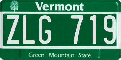VT license plate ZLG719