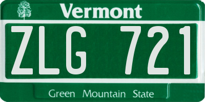 VT license plate ZLG721