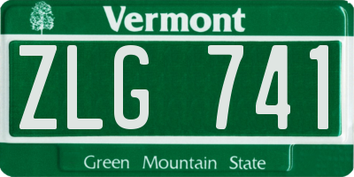 VT license plate ZLG741