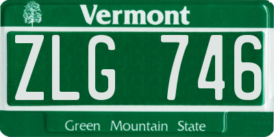 VT license plate ZLG746