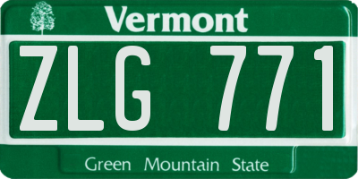 VT license plate ZLG771