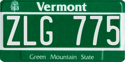 VT license plate ZLG775