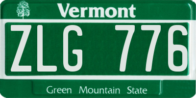 VT license plate ZLG776