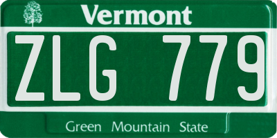 VT license plate ZLG779