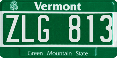 VT license plate ZLG813