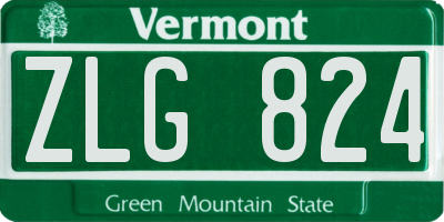 VT license plate ZLG824