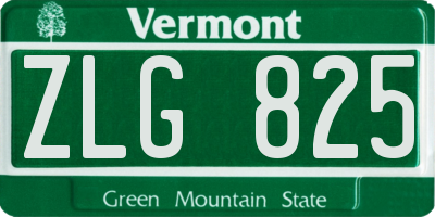 VT license plate ZLG825