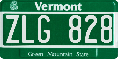 VT license plate ZLG828