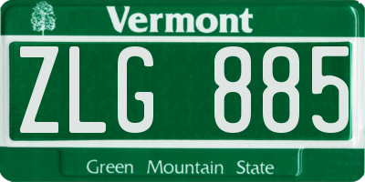 VT license plate ZLG885