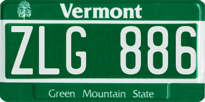 VT license plate ZLG886