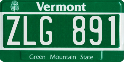 VT license plate ZLG891