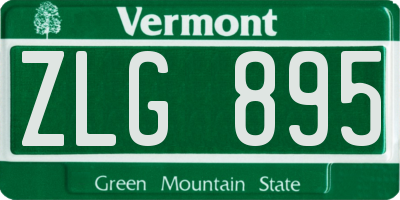 VT license plate ZLG895