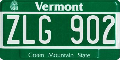 VT license plate ZLG902