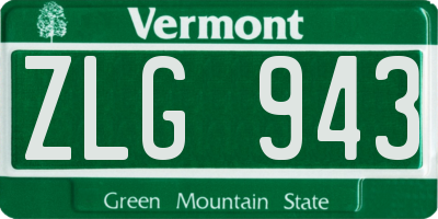 VT license plate ZLG943