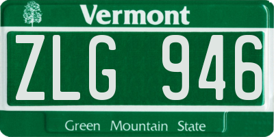 VT license plate ZLG946