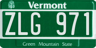 VT license plate ZLG971
