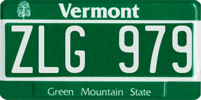 VT license plate ZLG979