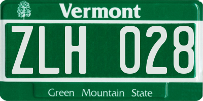 VT license plate ZLH028