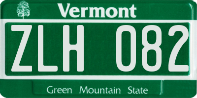 VT license plate ZLH082