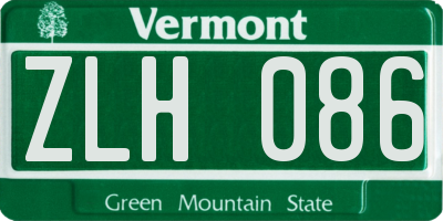 VT license plate ZLH086