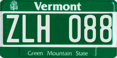 VT license plate ZLH088