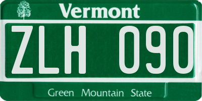 VT license plate ZLH090