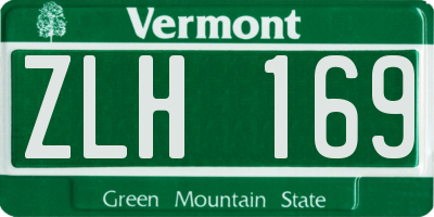 VT license plate ZLH169