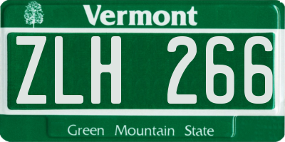 VT license plate ZLH266