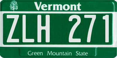 VT license plate ZLH271