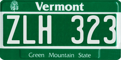 VT license plate ZLH323