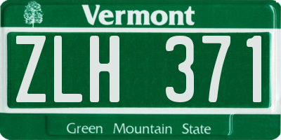 VT license plate ZLH371