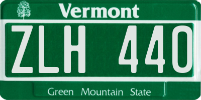 VT license plate ZLH440