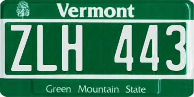 VT license plate ZLH443