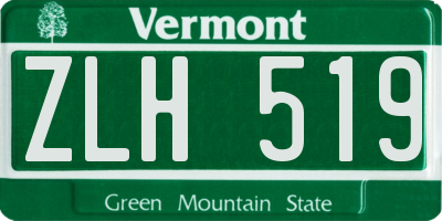 VT license plate ZLH519