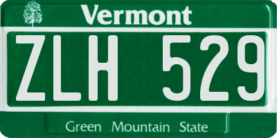 VT license plate ZLH529