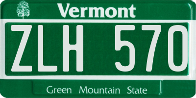 VT license plate ZLH570