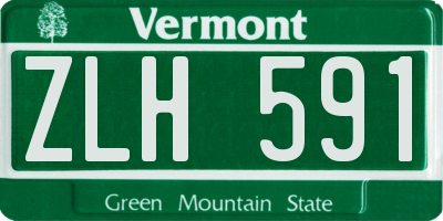 VT license plate ZLH591