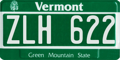VT license plate ZLH622