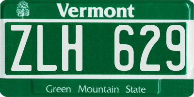 VT license plate ZLH629
