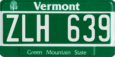 VT license plate ZLH639