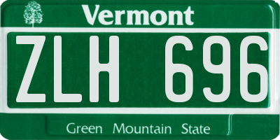 VT license plate ZLH696
