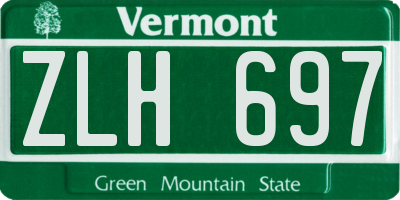 VT license plate ZLH697